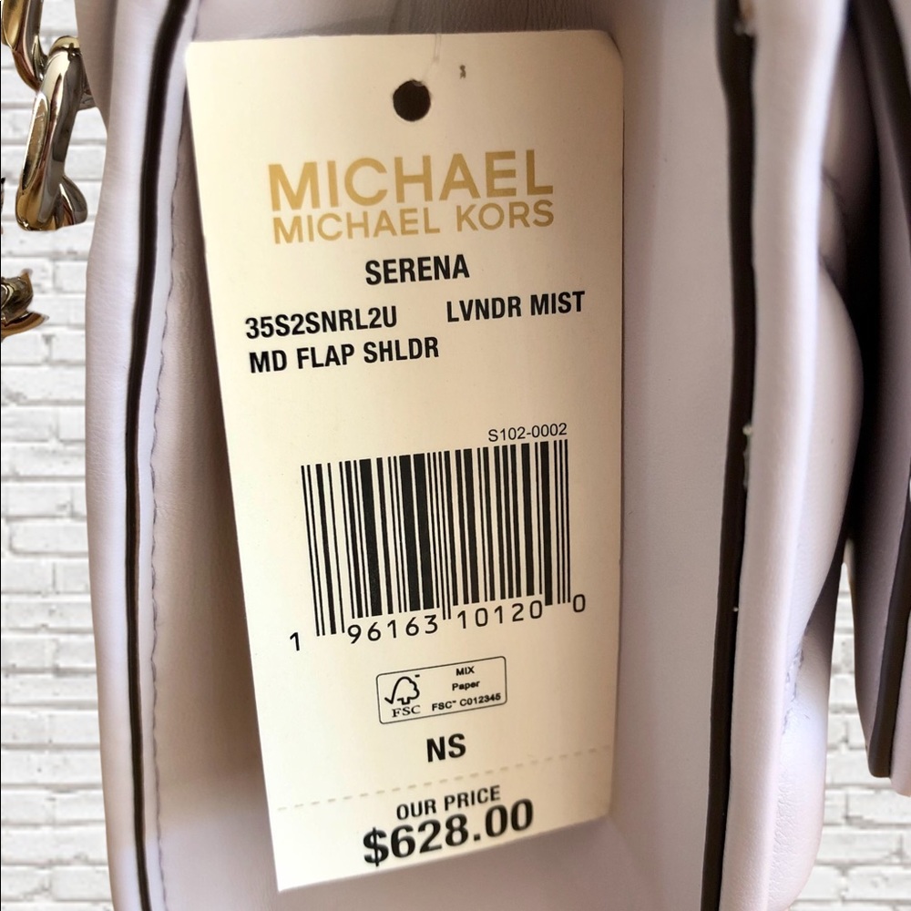 🎉HP🎉MICHAEL KORS • Serena Leather Shoulder Bag & Coinpurse in Lavendar Mist - Picture 8 of 13